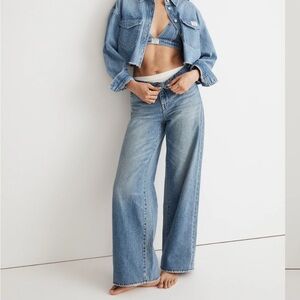 Madewell x Molly Dickson Low - Rise Baggy Wide -Leg Jeans | Size 27